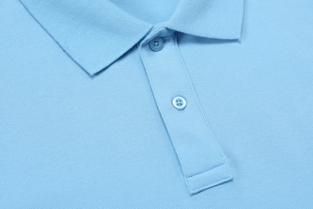 🅿️190 RALPH LAUREN 2025 new style classic polo embroidered little bee logo, same style for men and women, casual polo shirt ·Customized pique cotton fabric ·Imported Tajima machine embroidery technology ·Collar label, hangtag, main mark and three complete labels Color: sky blue Size: M-XXXL